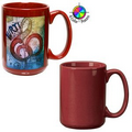 15 Oz. El Grande Mug - 4 Color Process (Maroon Red)